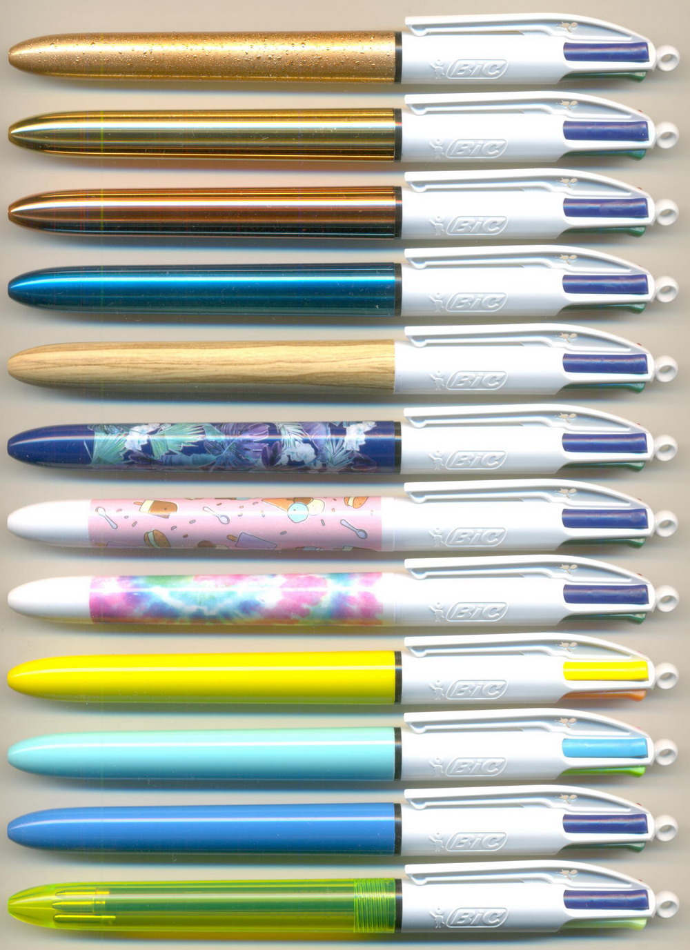 BIC 4 Colours FRANCE || FROZEN / SHINE / WOOD / DECORS / ORIGINAL / FLUO