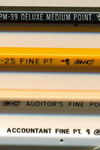 BIC Fine  / Medium Easy Glide  / NARANJA FINA / BANANA POROUS PEN / DE LUXE MEDIUM POINT / FINE PT / AUDITOR'S FINE POINT / ACCOUNTANT FINE PT.