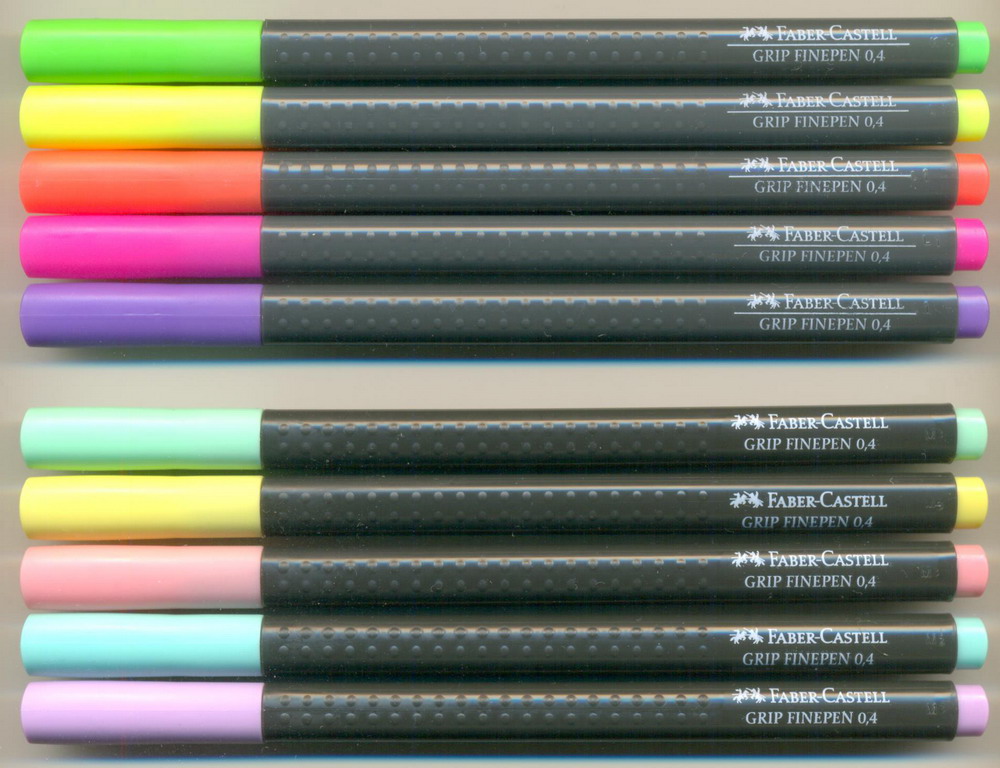 FABER-CASTELL 0,4 GRIP FINEPEN || NEON / PASTEL Per