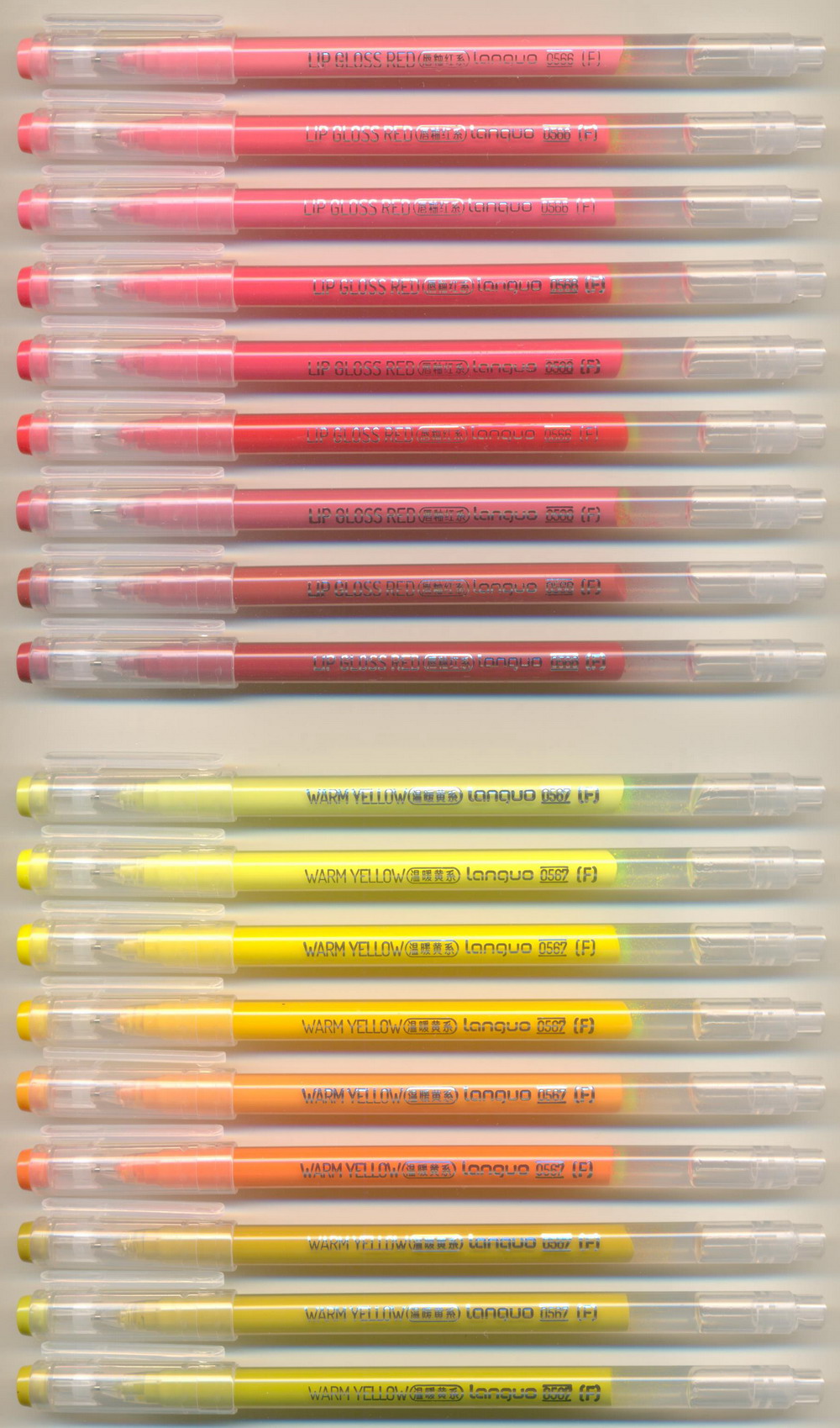 LANGUO 0.6 (F) needle ||LIPSTICK D0556 / WARM YELLOW D0567