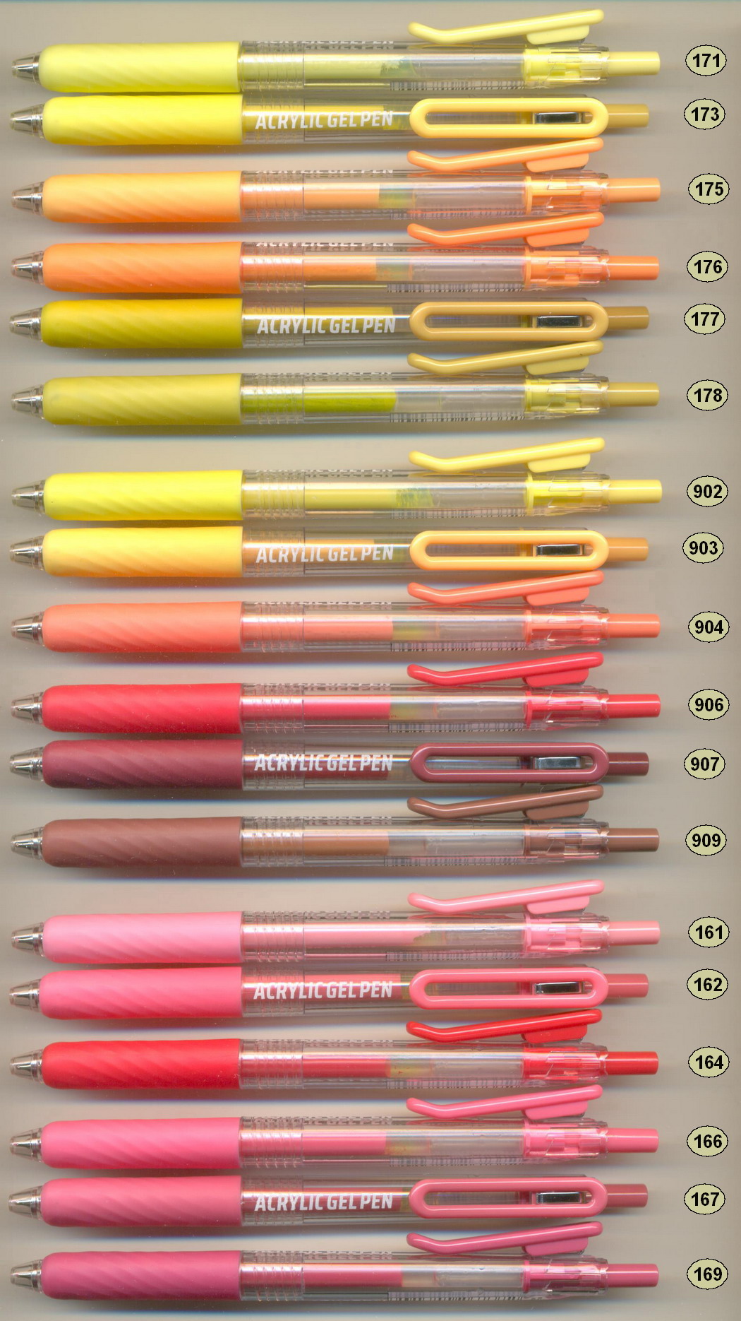 LANGUO 0.7 pastel ACRYLIC (BG)|| D200-1 / D200-2 / D200-3