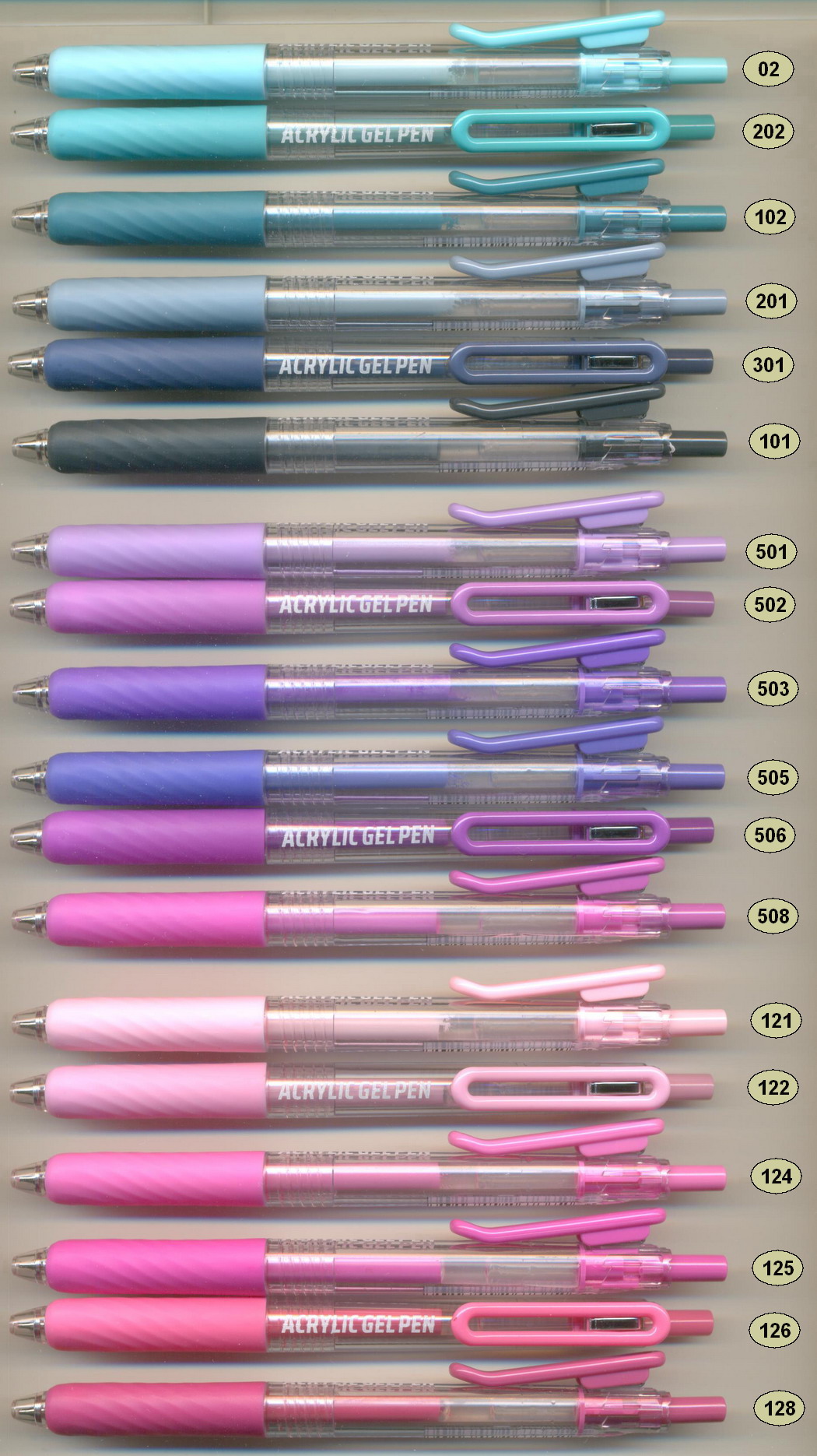 LANGUO 0.7 pastel ACRYLIC (BG)|| D200-7 / D200-8 / D200-9