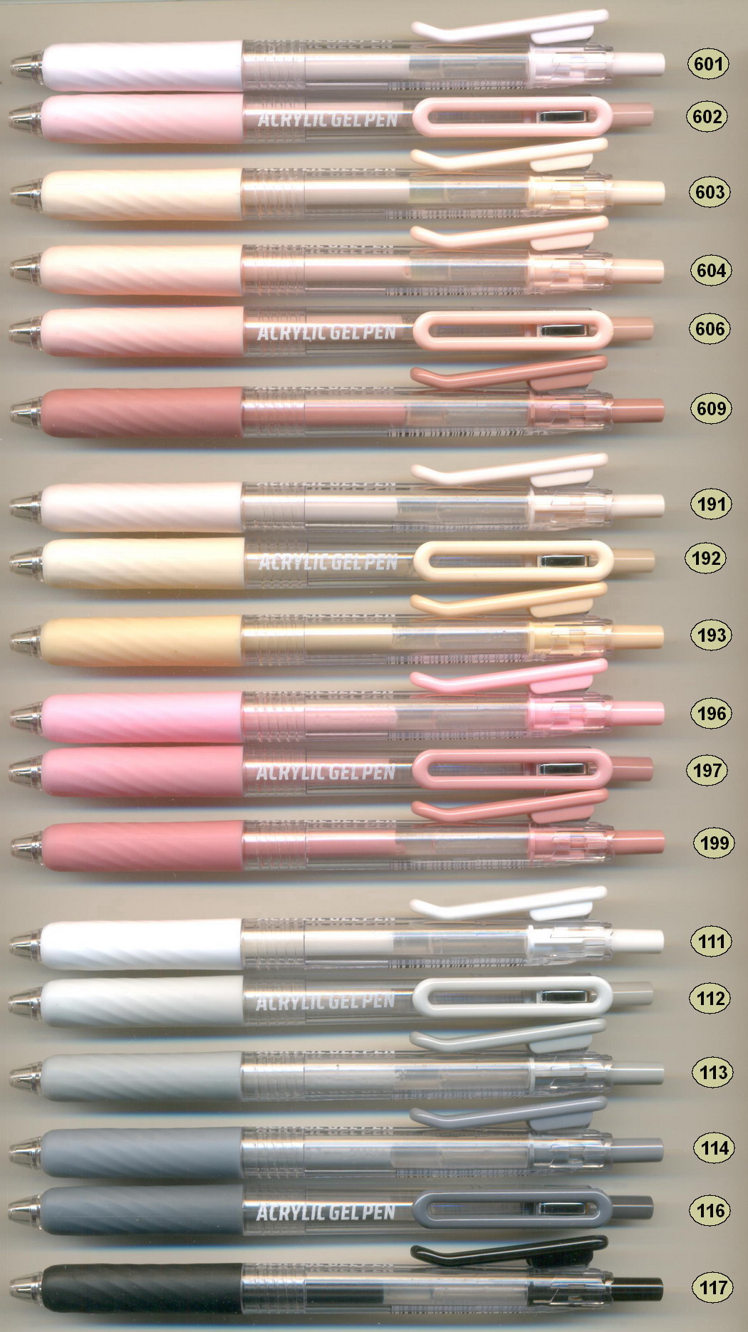 LANGUO 0.7 pastel ACRYLIC (BG)|| D200-10 / D200-11 / D200-12