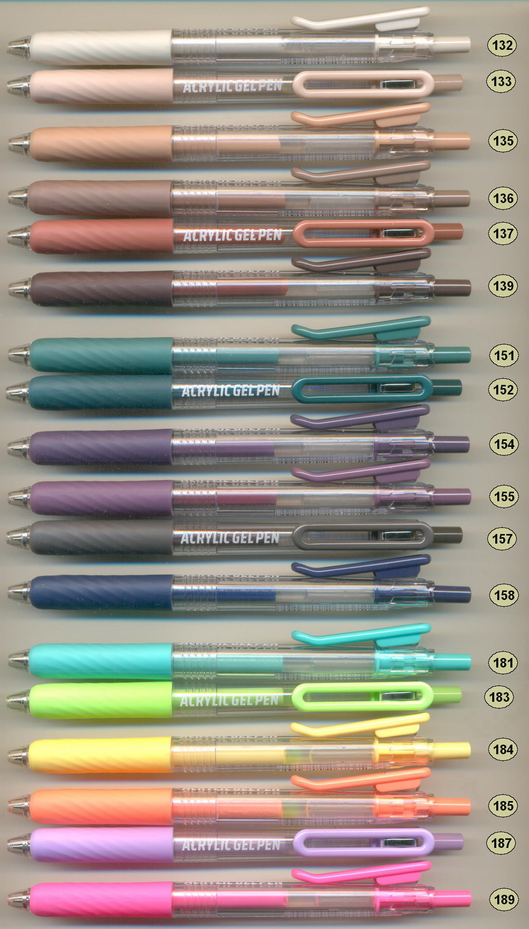 LANGUO 0.7 pastel ACRYLIC (BG)|| D200-13 / D200-14 / D200-15