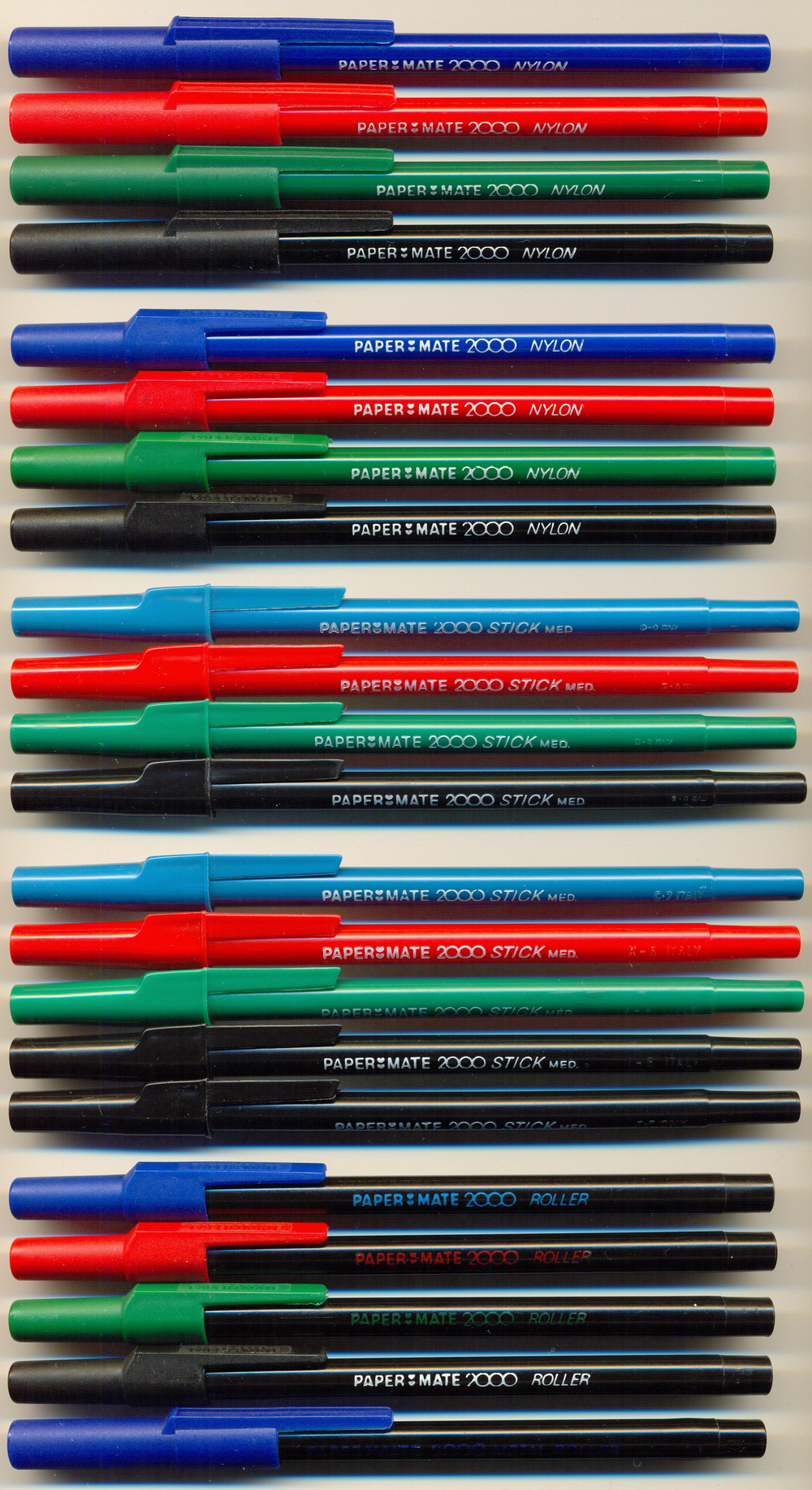 PAPERMATE 2000 NYLON / 2000 STICK MED. / 2000 ROLLER