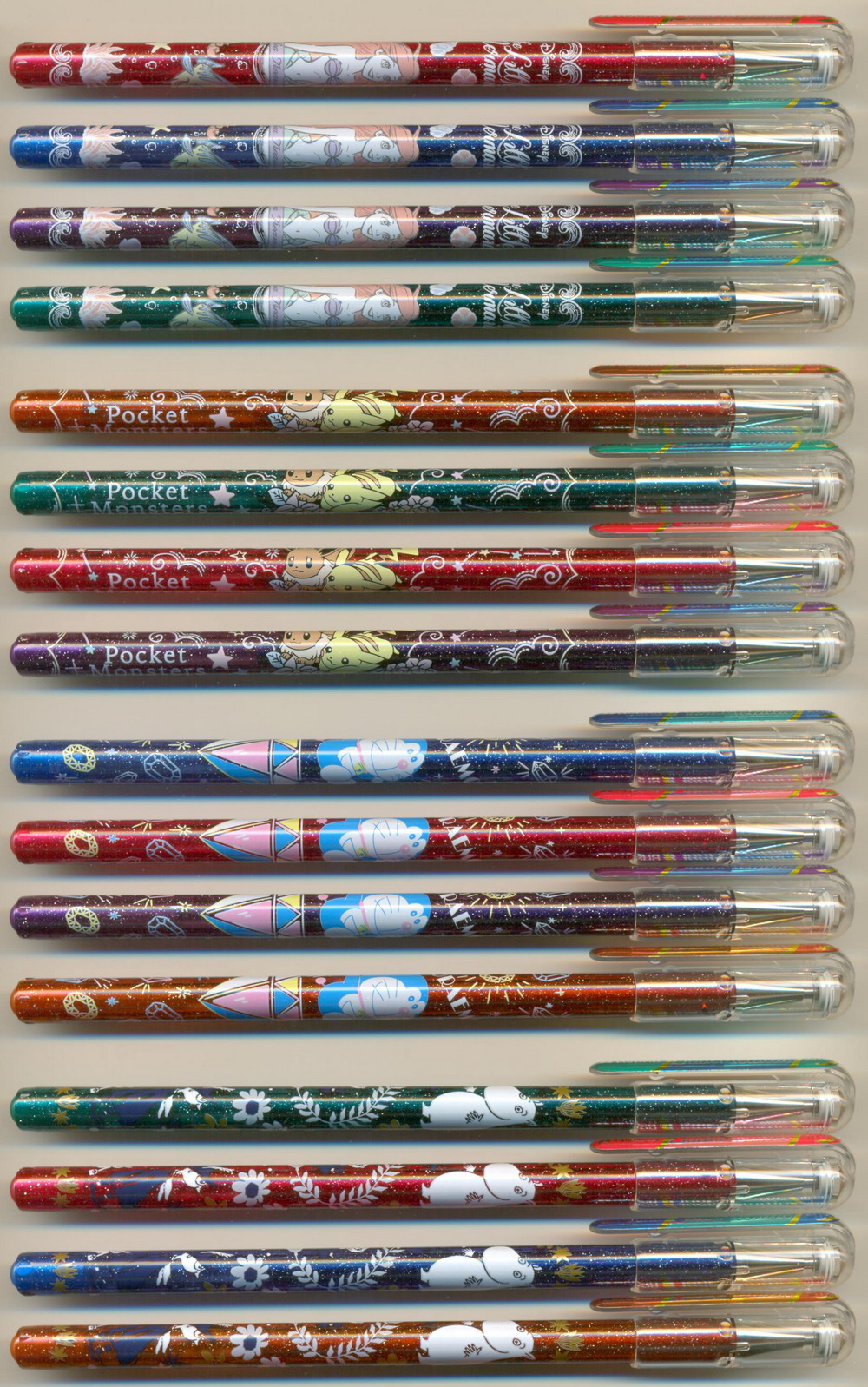 PENTEL Hybrid Dual Metallic  K110 1.0 - Little Mermaid / Pocket Monsters / DORAEMON / Moomin