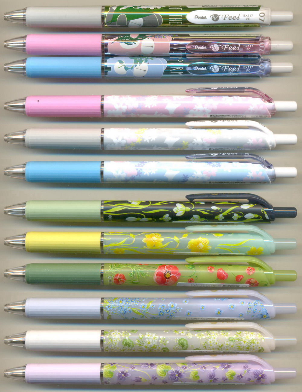 PENTEL Feel  - Okkaido 0.7 HK-BX117M - HK-BX117W / 0.5 HIBIYA-KADAN BX115HK 1:6 A