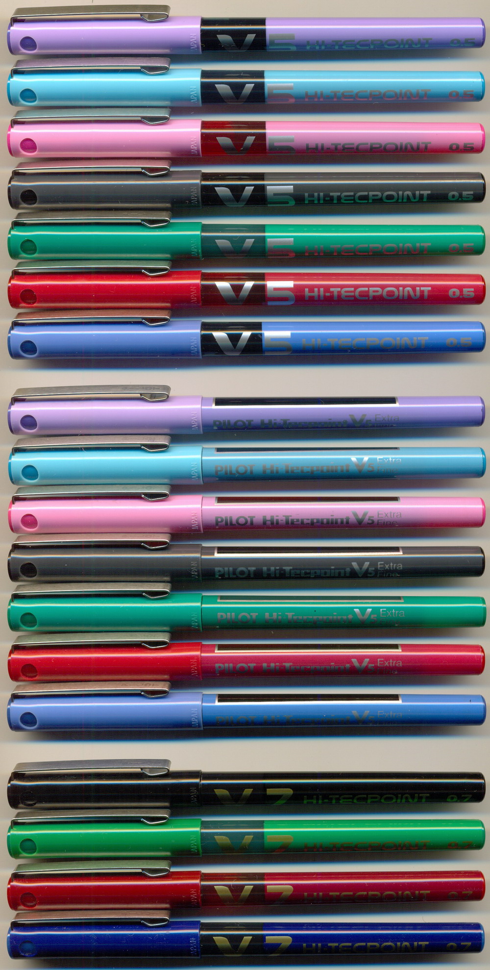 PILOT V5 HI-TECPOINT 0.5 / Hi - Tecpoint V5 Extra Fine / V7 HI-TECPOINT 07