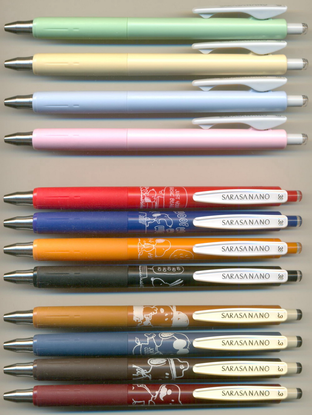 ZEBRA SARASA  NANO|| .3 JJH72-SM / .38 JJX72-SN / .3 JJH72-SN